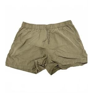 Banana Republic Khaki Green Tencel 3.5” Inseam Drawstring Pull On Shorts Size 16